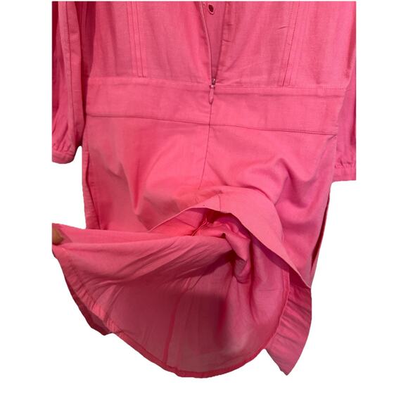 Happyxnature Kate Hudson Cara Eyelet Embroidered Mini Dress Pink Cotton Size 2 - Picture 6 of 10
